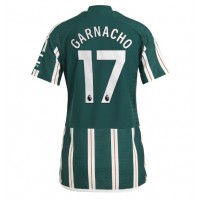 Manchester United Alejandro Garnacho #17 Vieraspaita Naiset 2023-24 Lyhythihainen